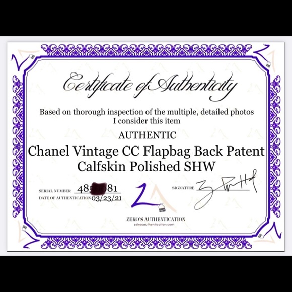 Vintage CC Flapbag Black Patent Polished SHW - Picture 5 of 6